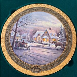 Thomas Kinkade 2002 Bradford Exchange Plate "Memories of Christmas”